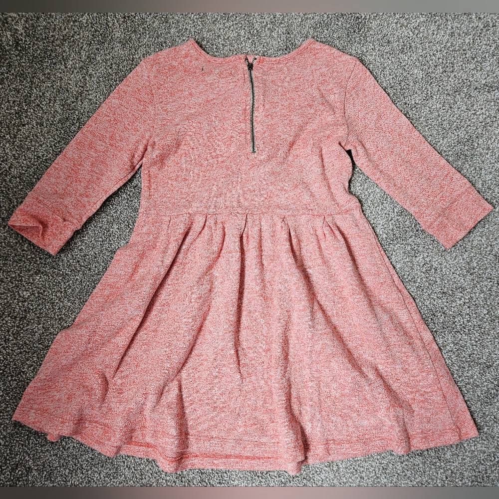 $5 In A Bundle! Gap Small 6/7 Knit Dress Coral/Orange And White - Picture 15 of 16